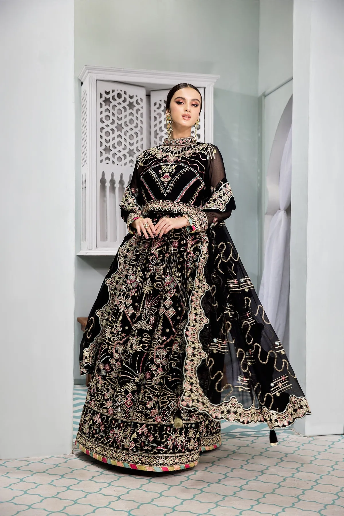 Azha Alizeh Fashion Vasl-e-Meeras Festive Edition 2022 | Unstitched Embroidered Chiffon Suits