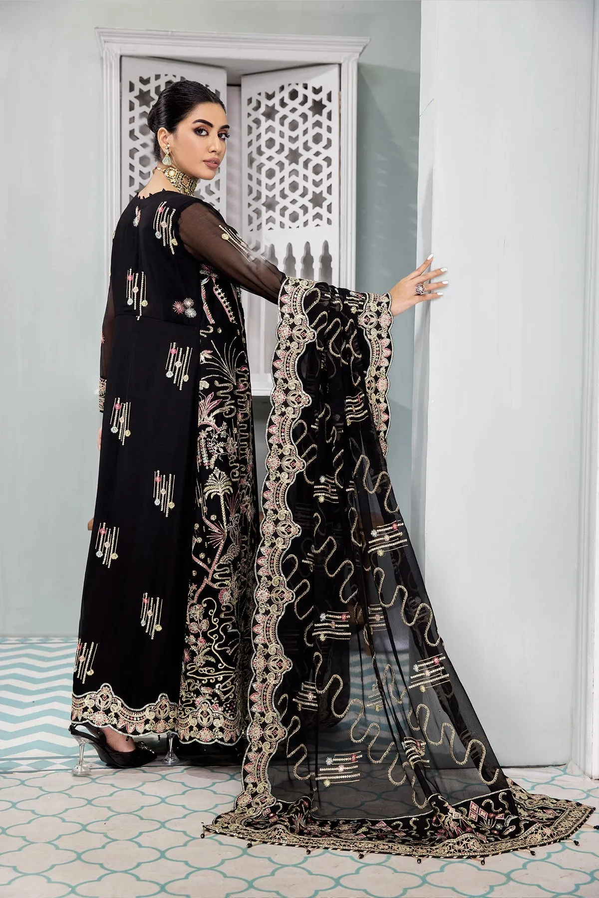 Azha Alizeh Fashion Vasl-e-Meeras Festive Edition 2022 | Unstitched Embroidered Chiffon Suits