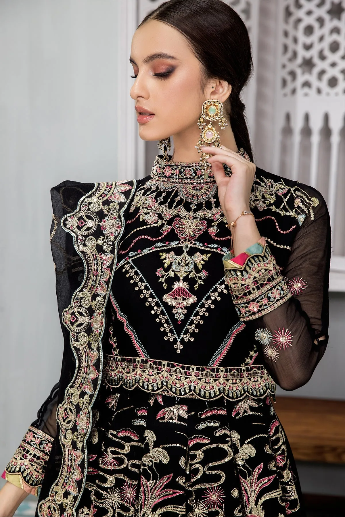 Azha Alizeh Fashion Vasl-e-Meeras Festive Edition 2022 | Unstitched Embroidered Chiffon Suits