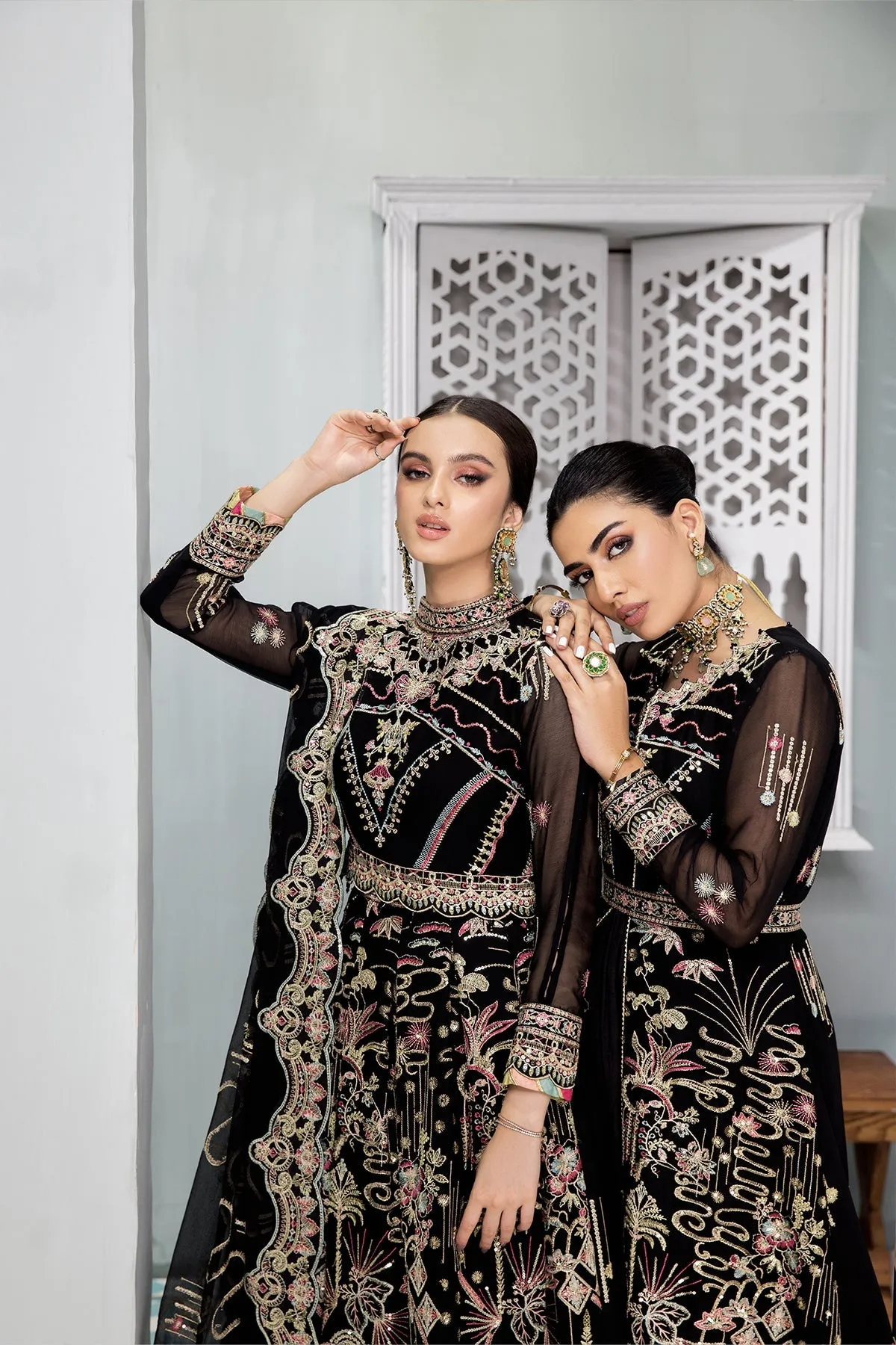 Azha Alizeh Fashion Vasl-e-Meeras Festive Edition 2022 | Unstitched Embroidered Chiffon Suits