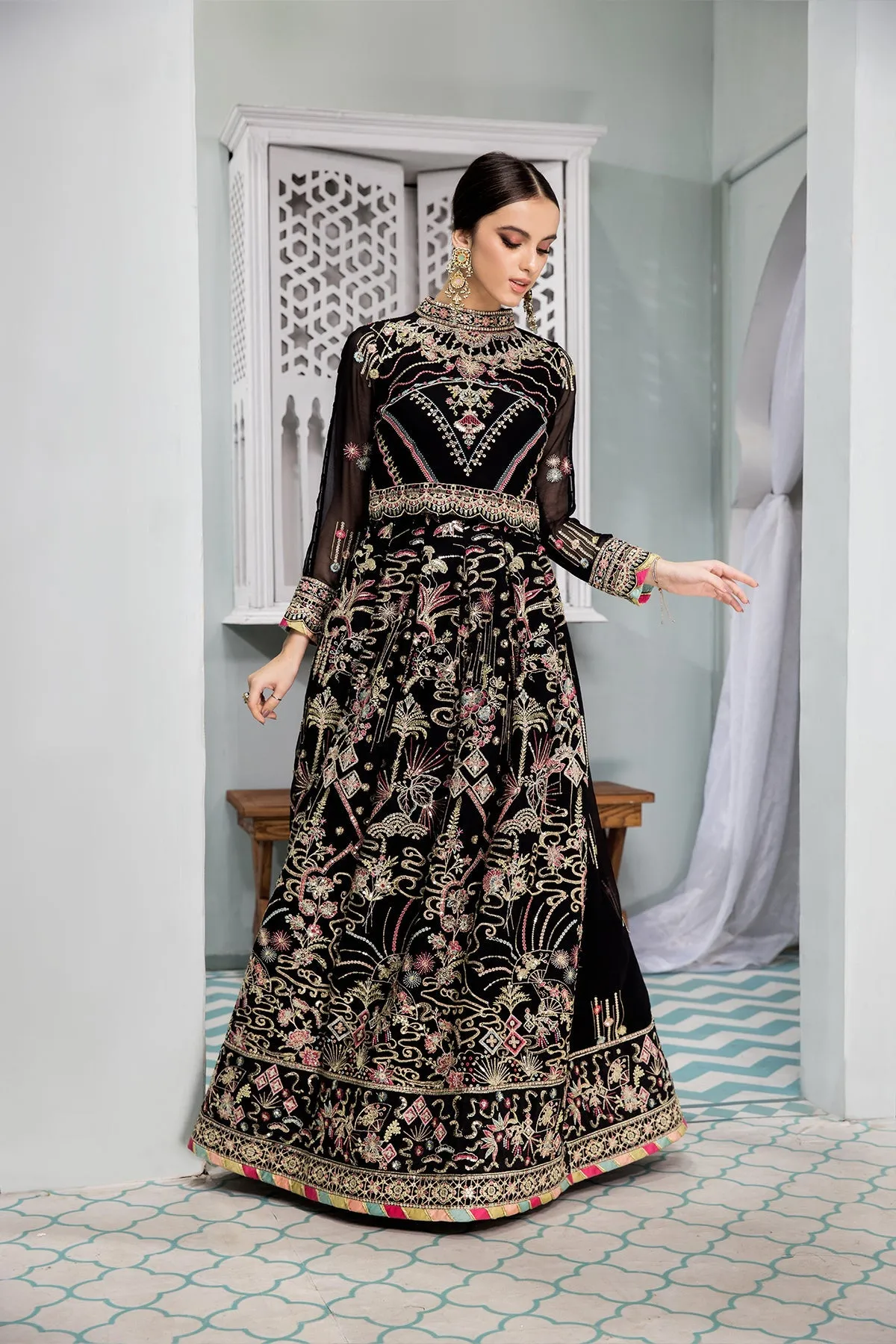 Azha Alizeh Fashion Vasl-e-Meeras Festive Edition 2022 | Unstitched Embroidered Chiffon Suits