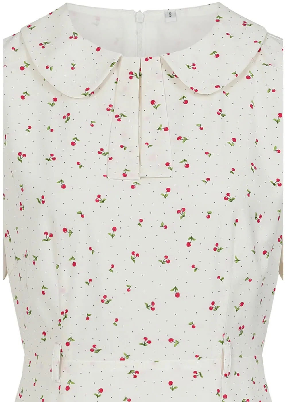 Banned Lucille Cherry 40's Dress White