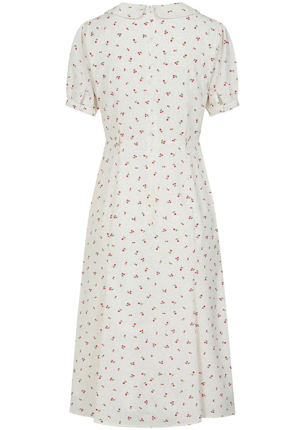 Banned Lucille Cherry 40's Dress White