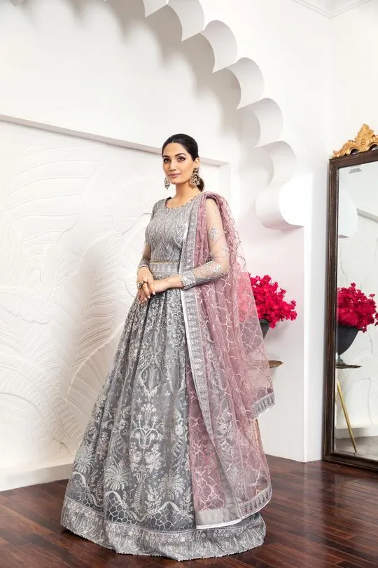Bella Rose | Alizeh Royale De Luxe Collection | Unstitched Embroidered Chiffon Suits