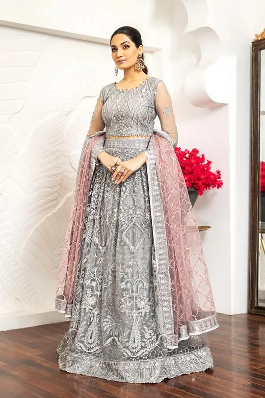 Bella Rose | Alizeh Royale De Luxe Collection | Unstitched Embroidered Chiffon Suits
