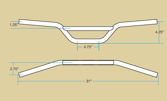 Biltwell Moto Handlebars 7/8" - Black