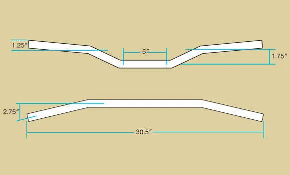 Biltwell - Tracker Handlebars - Chrome - 7/8"