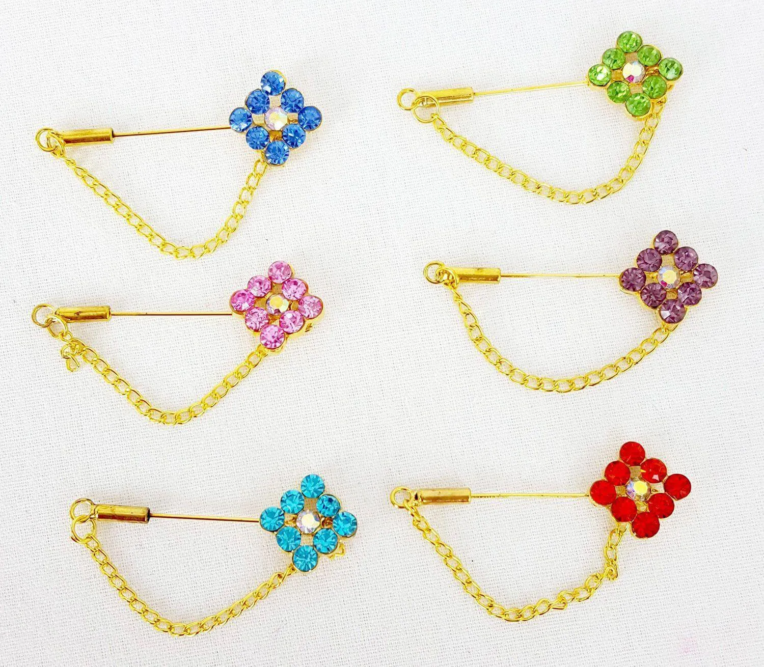 Brooch Hijab Scarf Hat SaftyPin Rhinestones lot