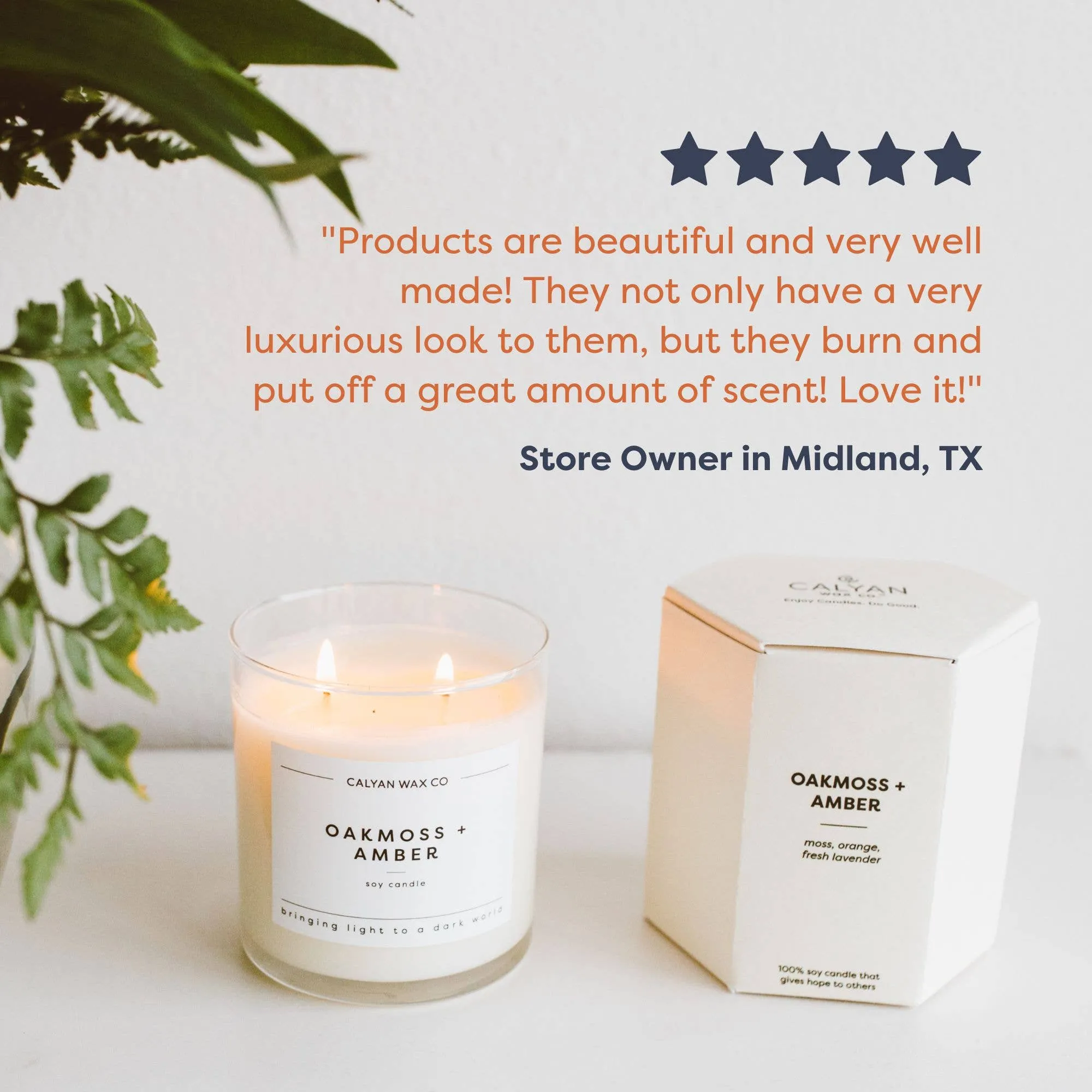 Calyan Wax Co. - Grapefruit   Flora Glass Tumbler Soy Candle