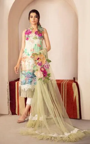CASSIA CB-2A | Bella Fusion Mix Cambric Collection SS'21 | Unstitched Cambric Suits
