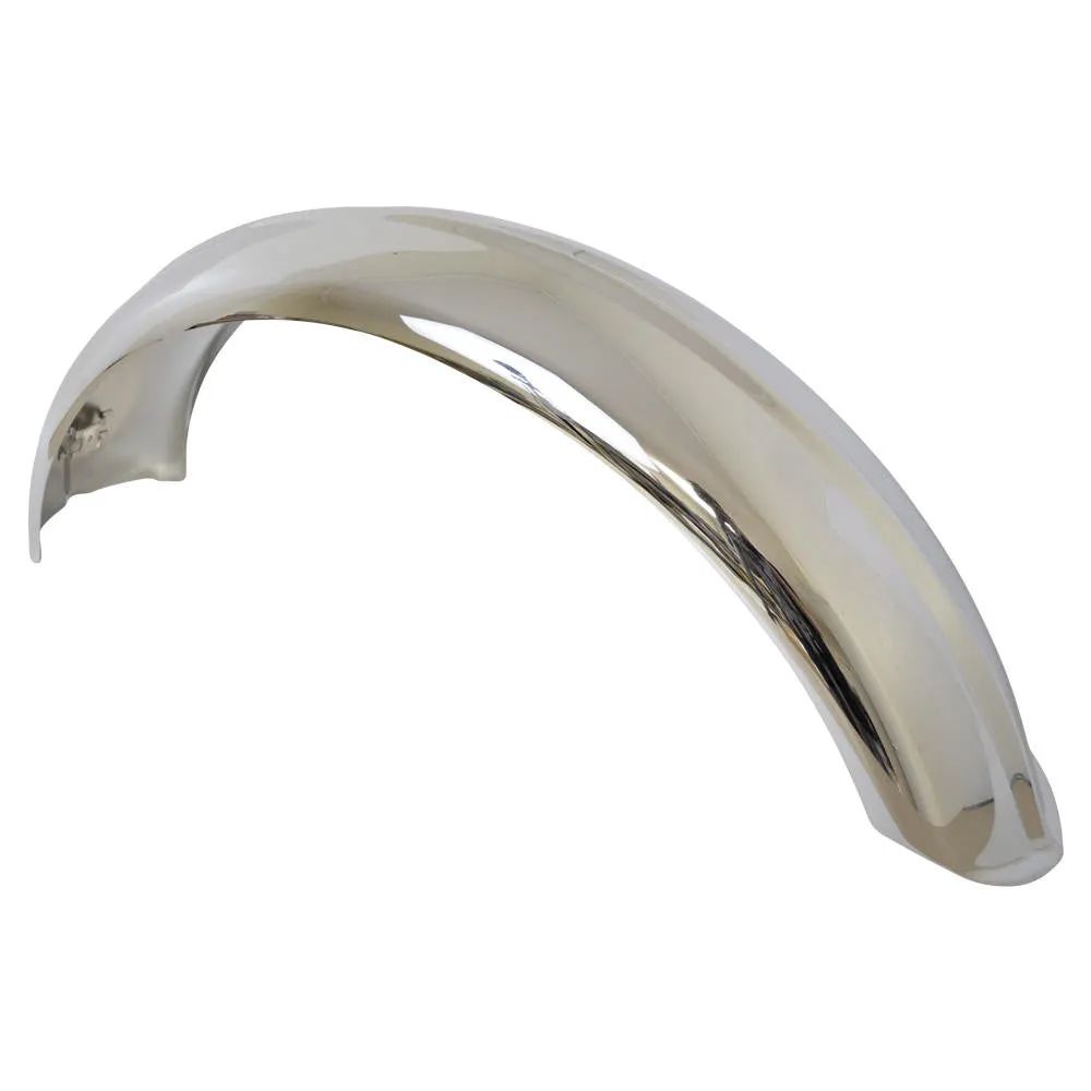 Chrome Wassell Style Ribbed Fender - 6" Wide