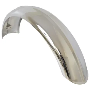 Chrome Wassell Style Ribbed Fender - 6" Wide