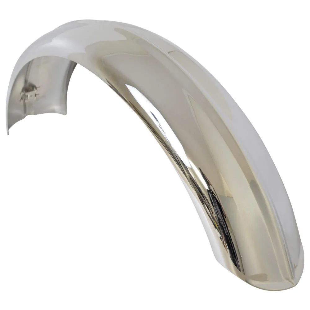 Chrome Wassell Style Ribbed Fender - 6" Wide