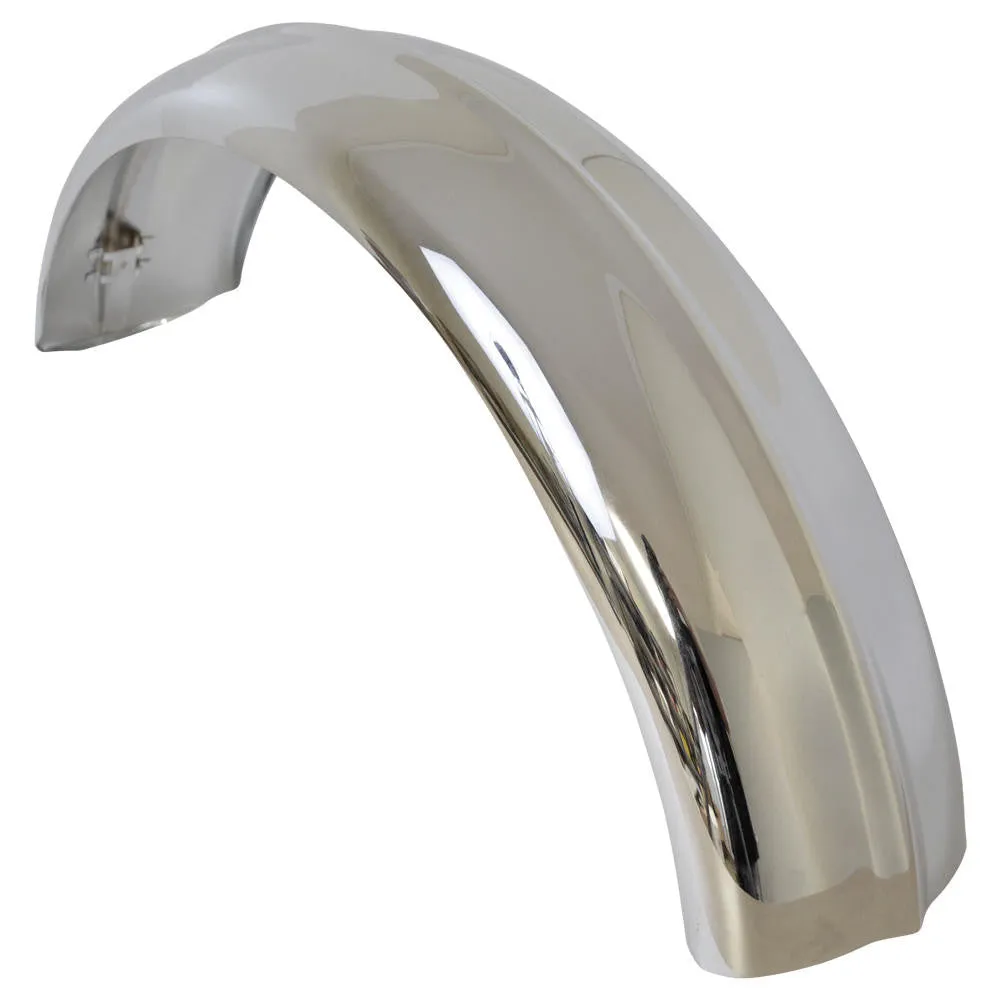 Chrome Wassell Style Ribbed Fender - 6" Wide