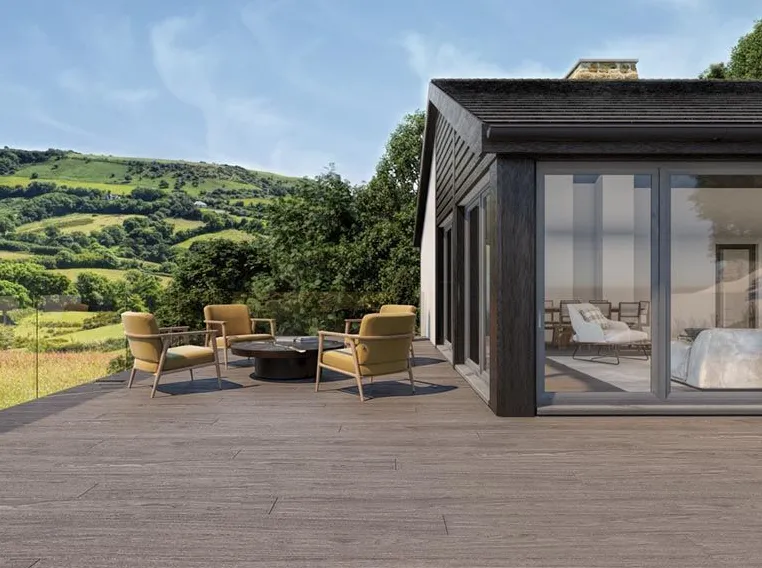Cladco Nordeck Premium PVC-ASA Woodgrain Effect Decking Board - Walnut (3.6m)