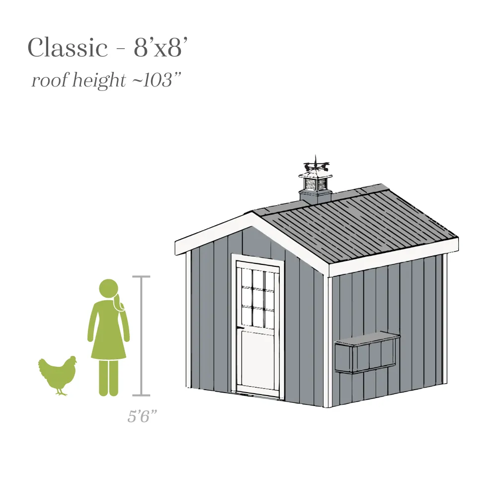 Classic Coop - 8'x8'