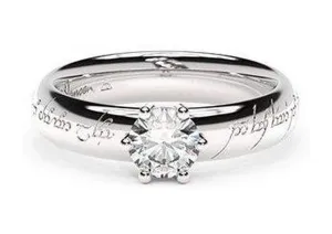 Classic Elvish Engagement Ring, ~.50ct 18ct White Gold
