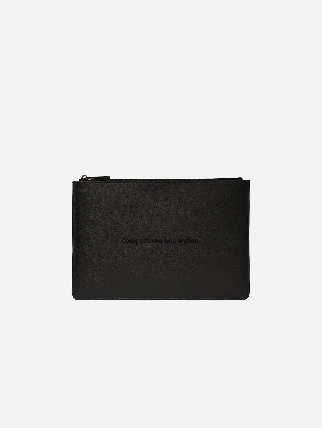 Classic Essentials Apple Leather Vegan Pouch | Black