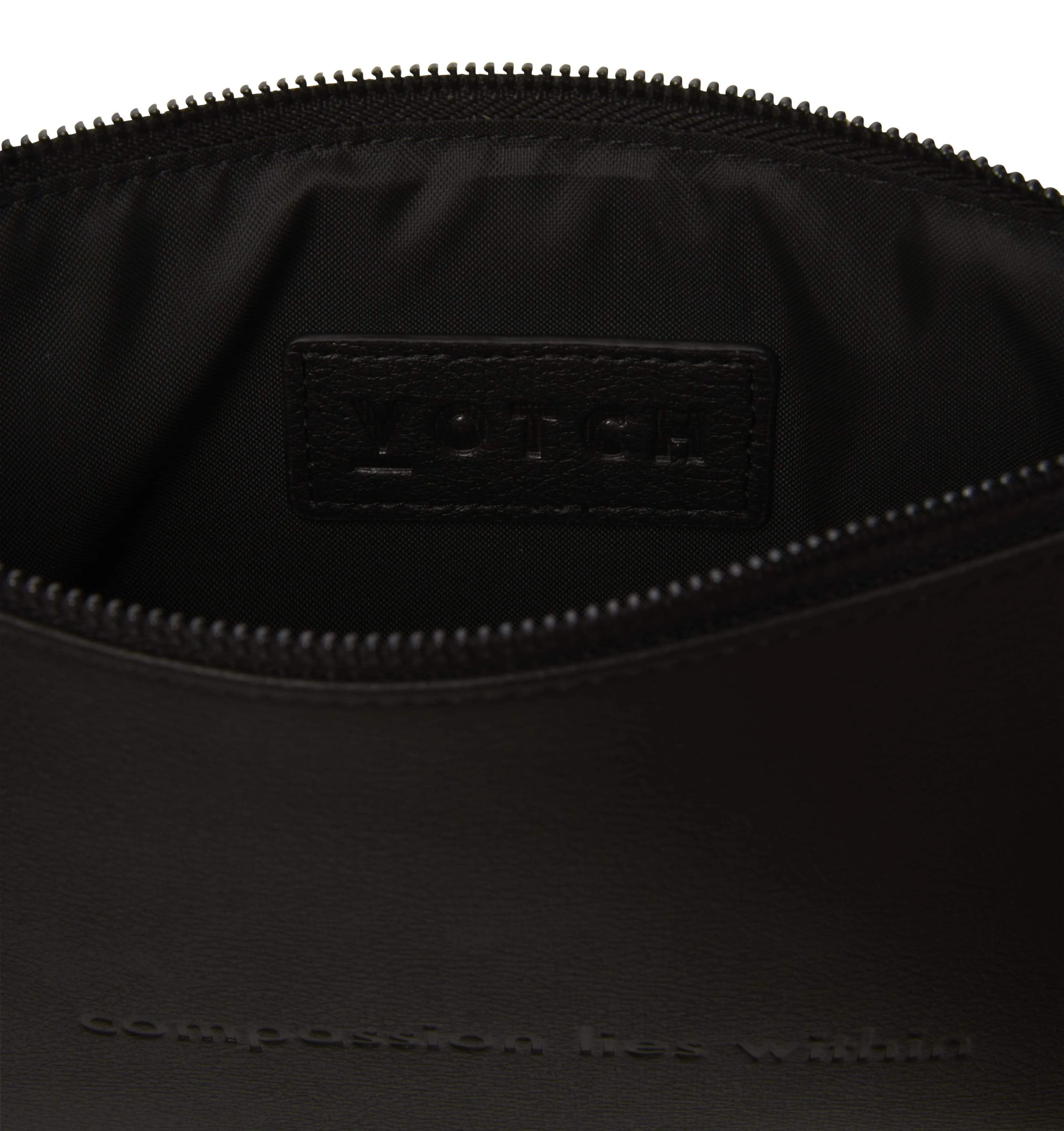 Classic Essentials Apple Leather Vegan Pouch | Black