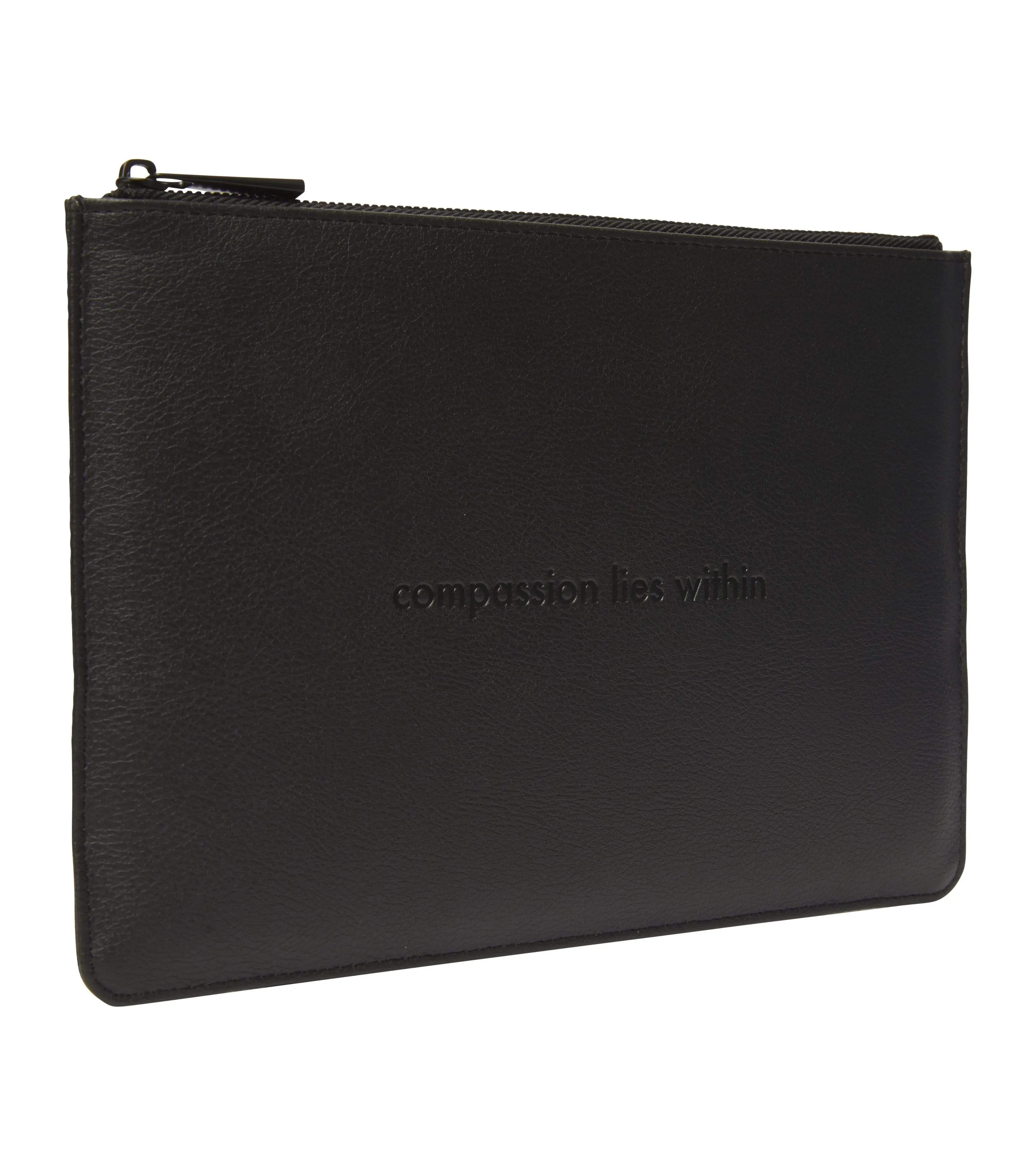 Classic Essentials Apple Leather Vegan Pouch | Black