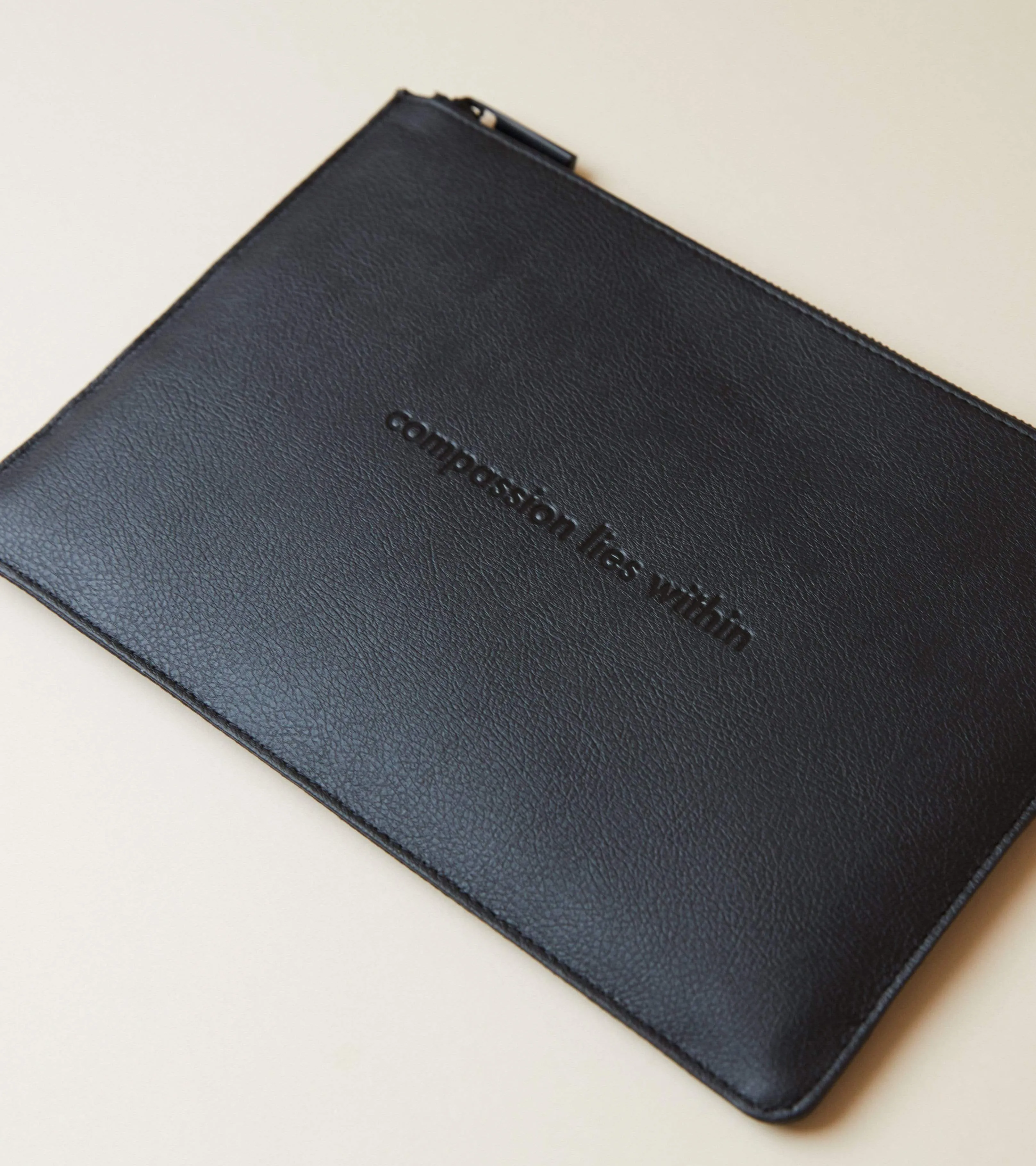 Classic Essentials Apple Leather Vegan Pouch | Black