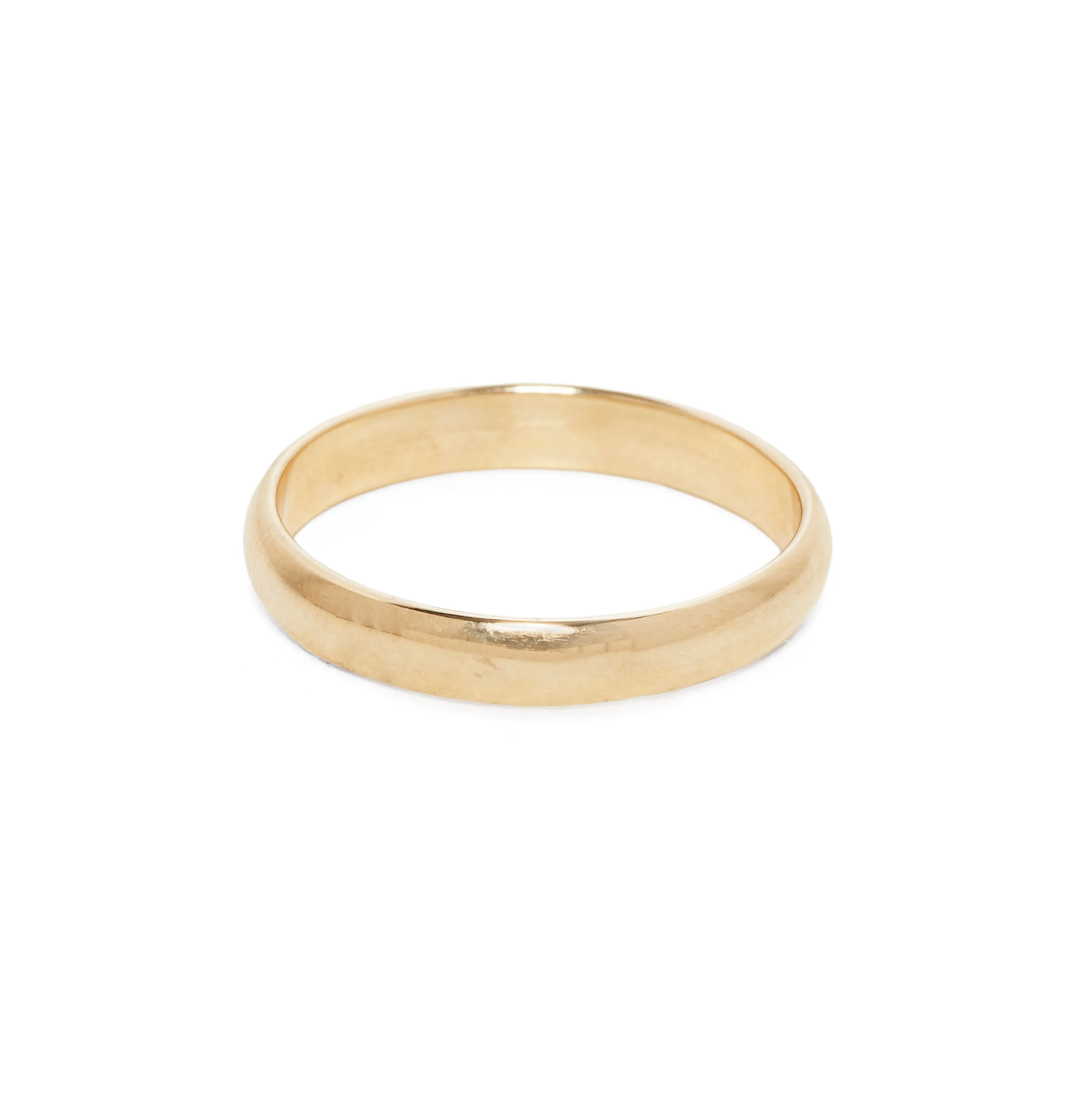 CLASSIC HALF ROUND BAND LOW DOME | 14K GOLD