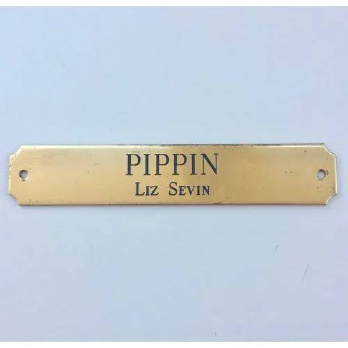 Classic Halter Brass Nameplate