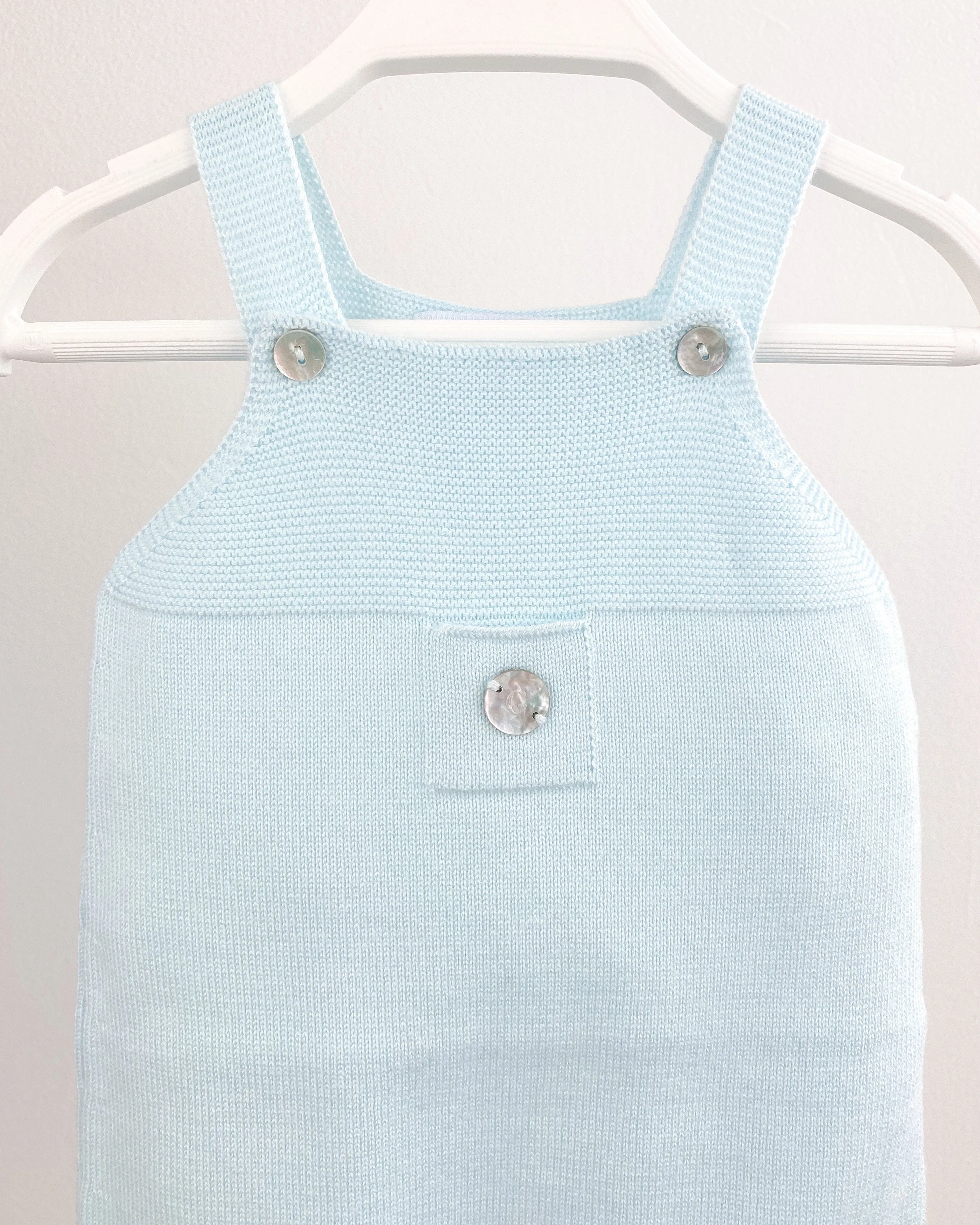 Classic Knitted Dungarees - Mint