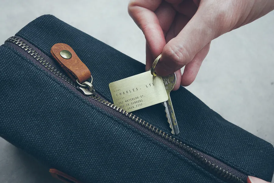 Classic Plate Brass Keychain