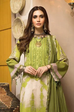 CNW-8 | Charizma Naranji Unstitched Embroidered Khaddar With Embroidered Shawl Vol-1 Collection | Unstitched Embroidered Suit