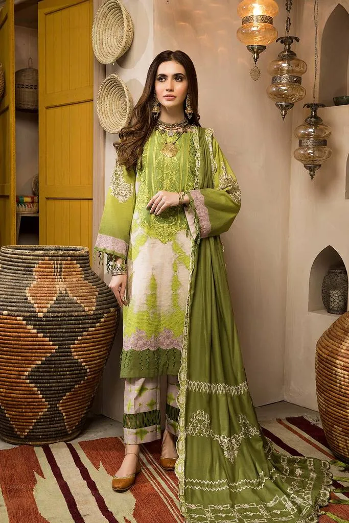 CNW-8 | Charizma Naranji Unstitched Embroidered Khaddar With Embroidered Shawl Vol-1 Collection | Unstitched Embroidered Suit