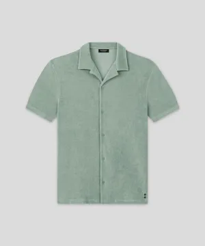 Cotton Terry Shirt: Aquamarine