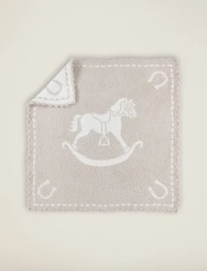 CozyChic Scalloped Receiving Blanket with Horse