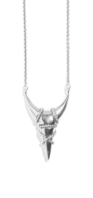 Cross Contra Necklace in Silver