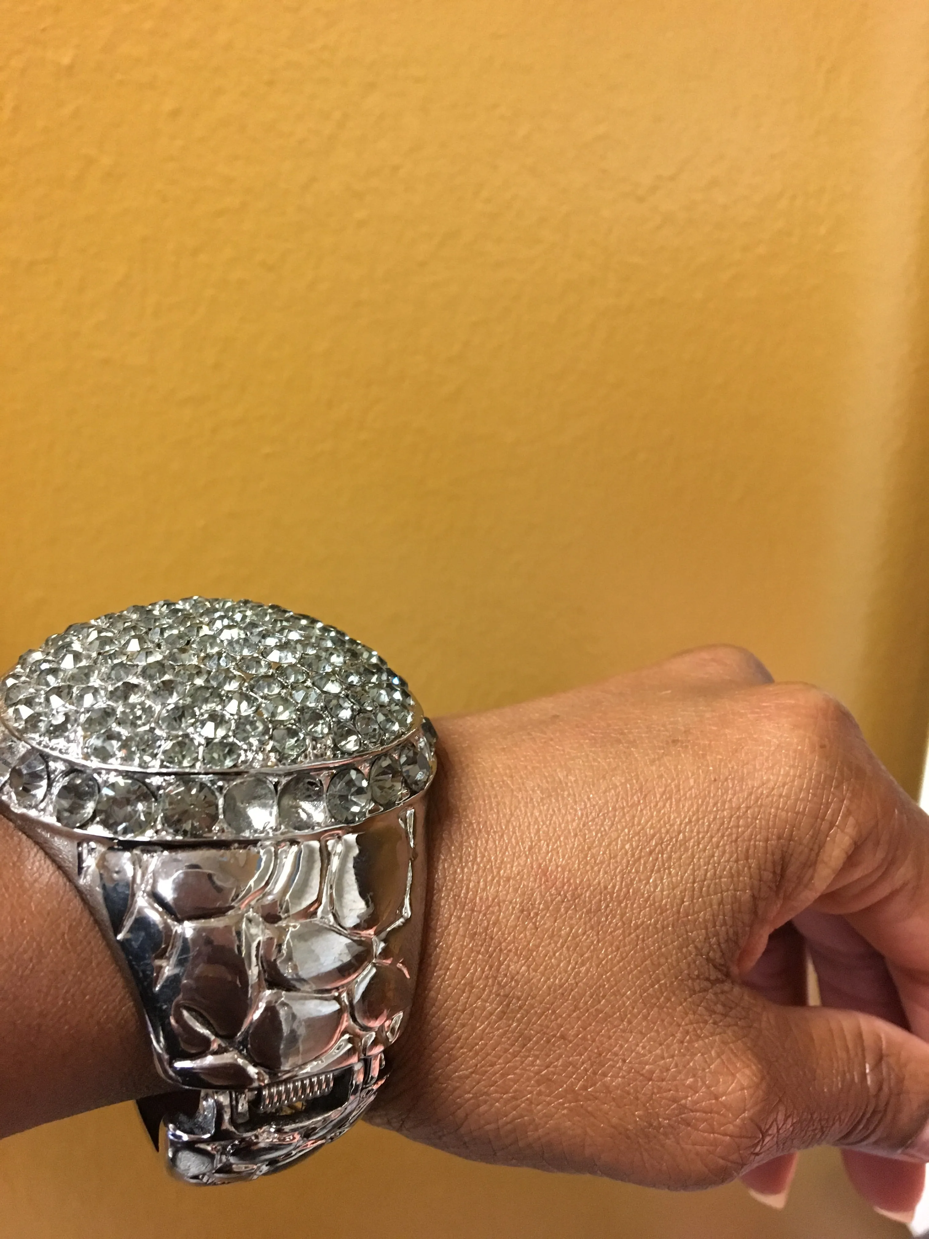 Dark Rhinestone Cuff
