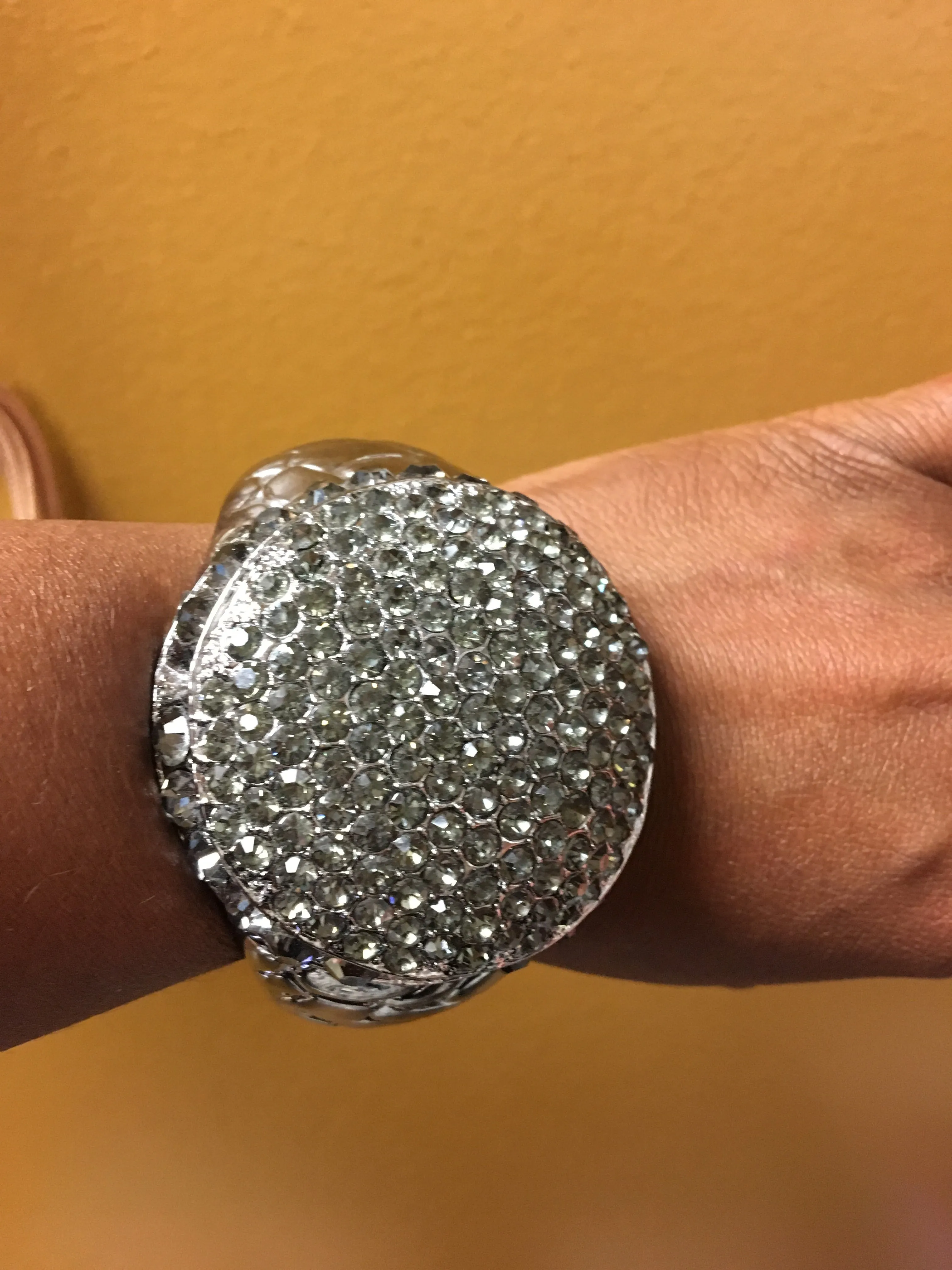 Dark Rhinestone Cuff