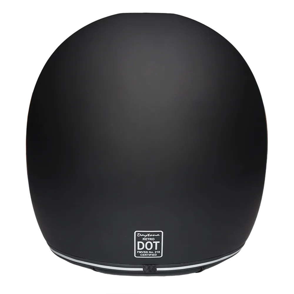 D.O.T. DAYTONA RETRO- DULL BLACK W/ ORANGE ACCENTS