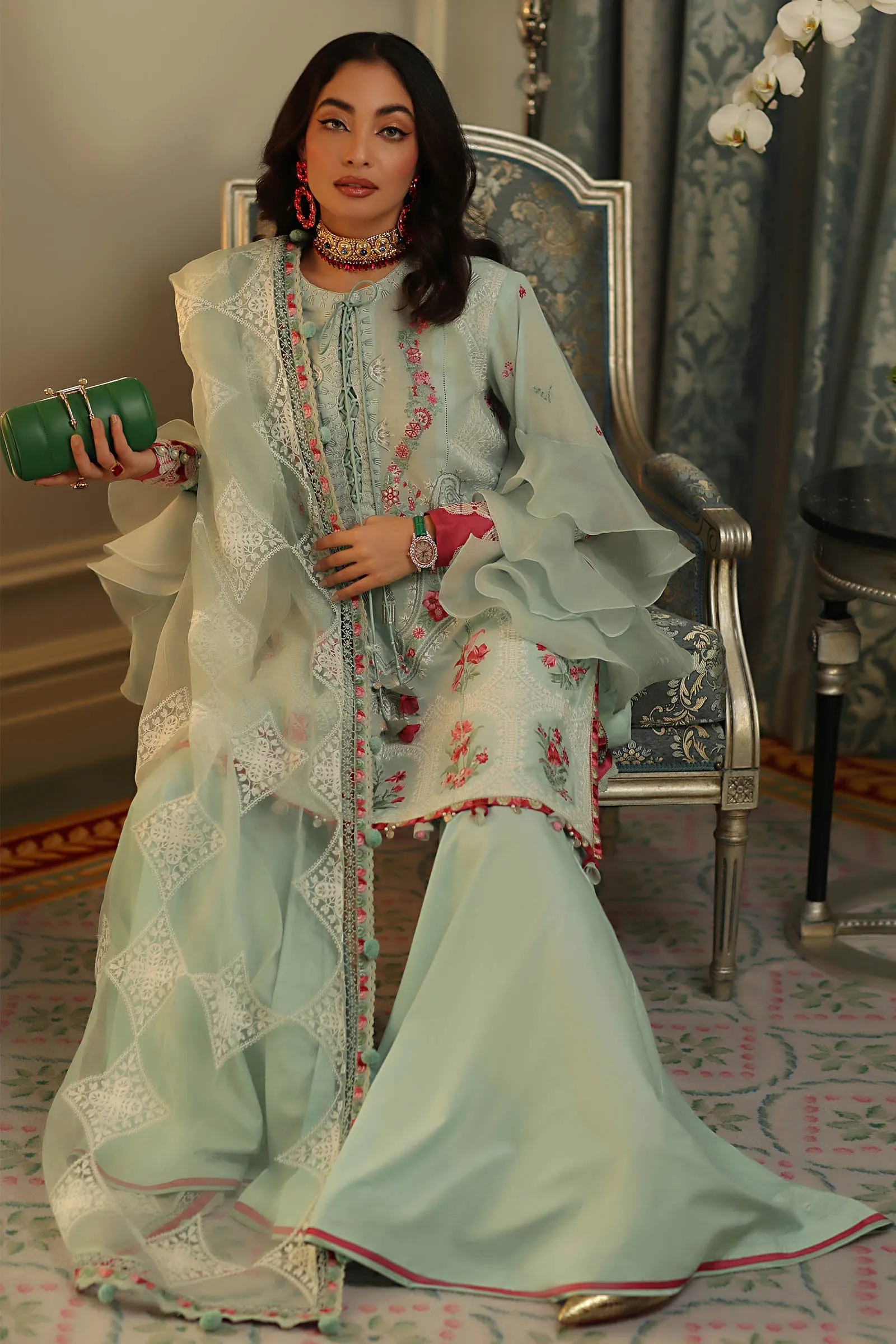 EL22-01 B (LARA)  | Elan Lawn 2022 | Unstitched Embroidered Lawn Suit