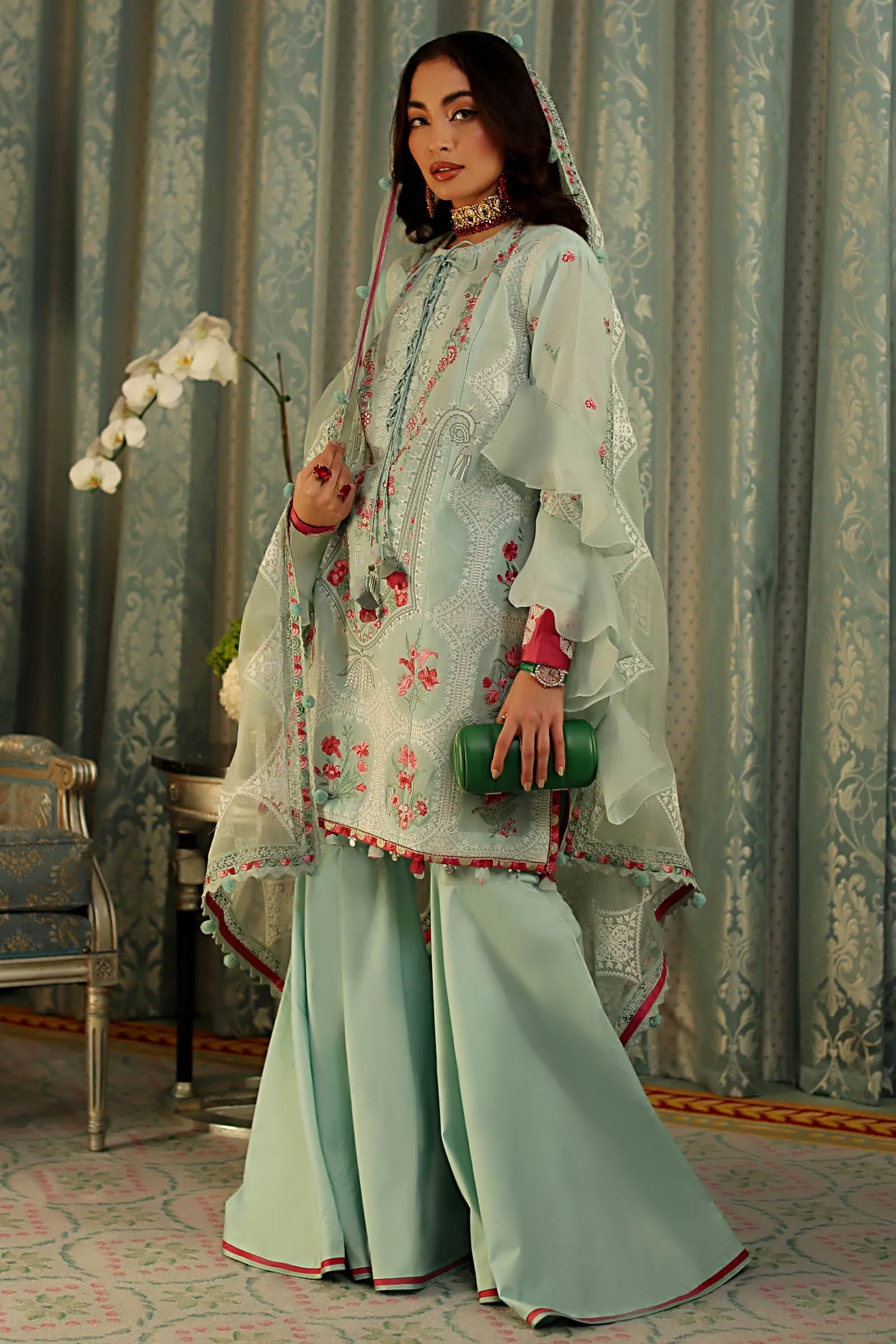 EL22-01 B (LARA)  | Elan Lawn 2022 | Unstitched Embroidered Lawn Suit