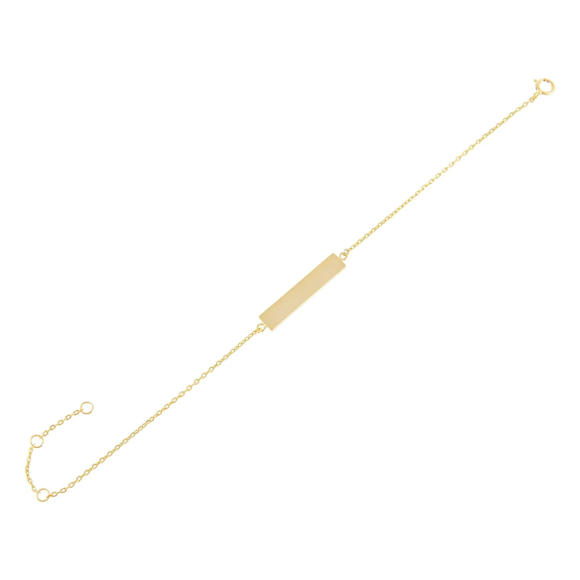 Engraved Bar Name Bracelet