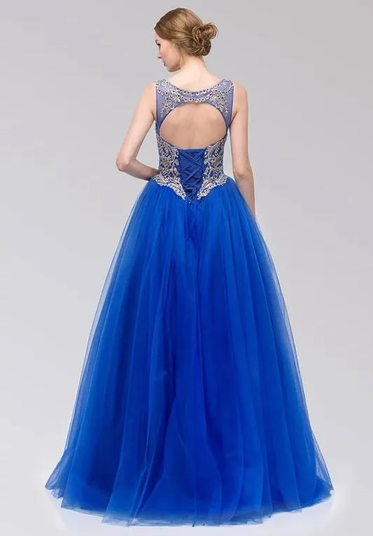Eureka 3188 Cut-Out Back Embroidered Quinceanera Dress