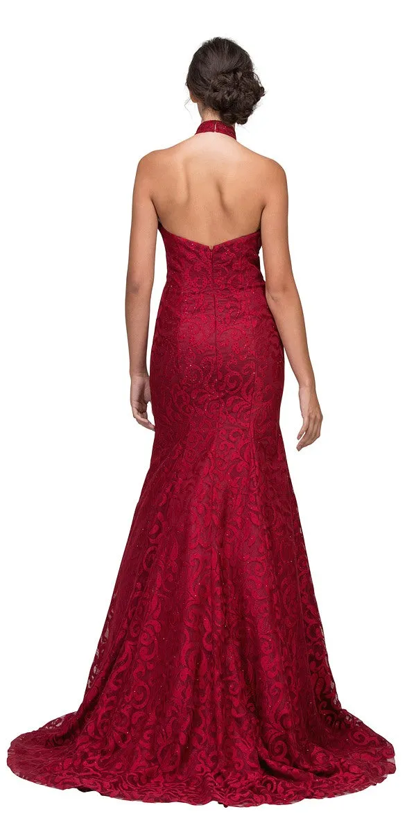Eureka 8001 Mermaid Floor Length Dress Halter Strap