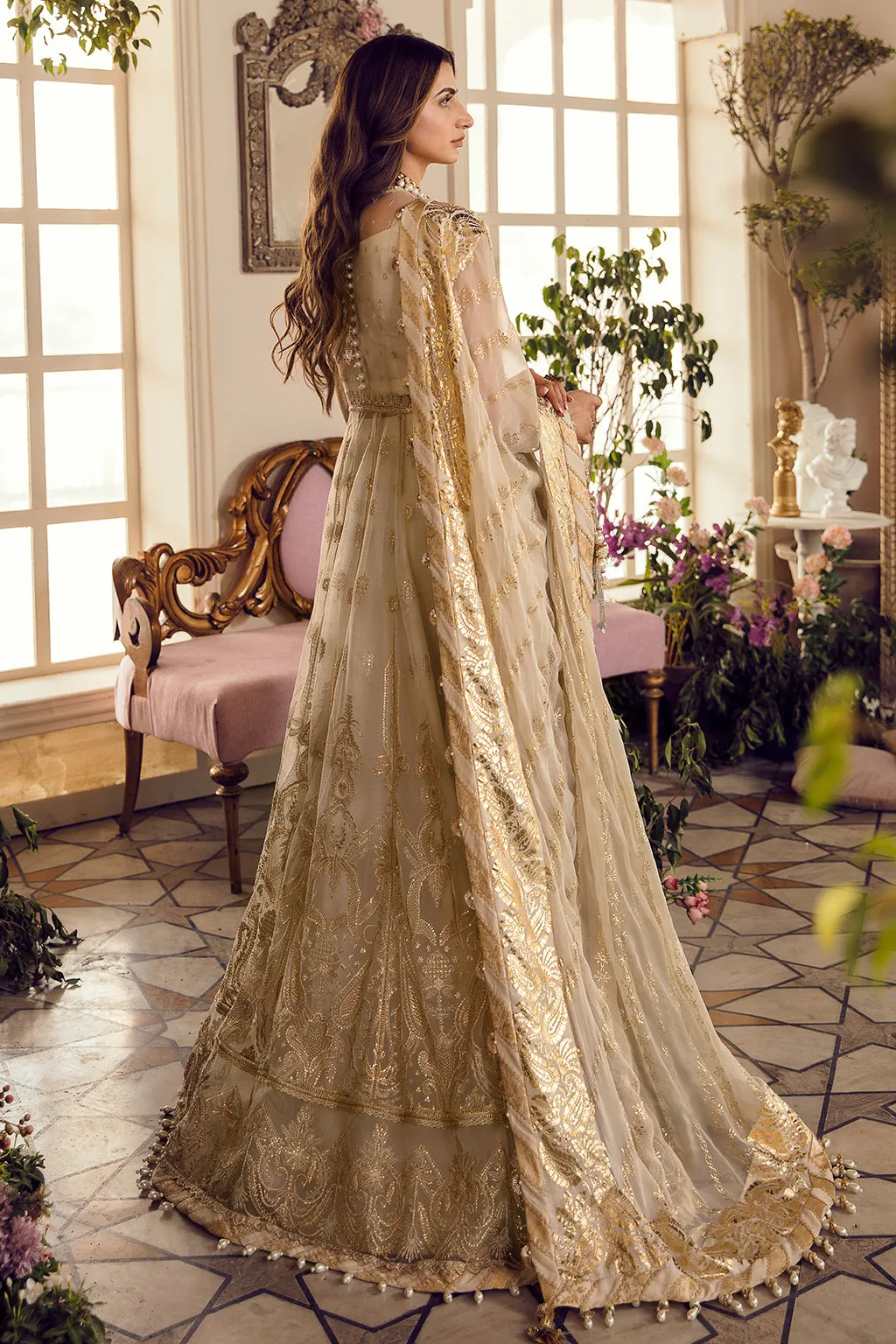 EVELINE | Afrozeh La Fuchsia Wedding Edition 2022 | Unstitched Embroidered Net Suits