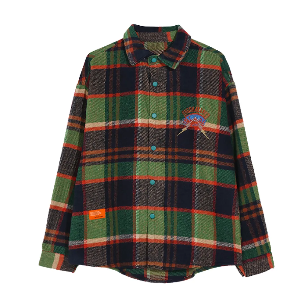 Eyes Letter Patch Embroidered Shirt