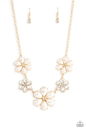 Fiercely Flowering - Gold Necklace