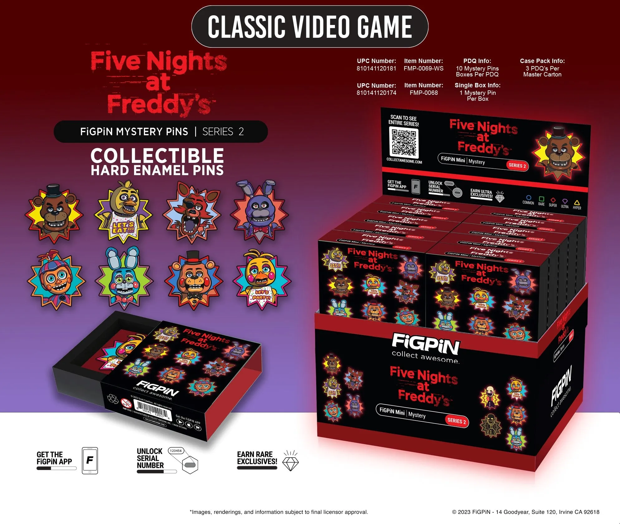 FIGPIN FNAF MYSTERY MINIS S2 CLASSIC GAME