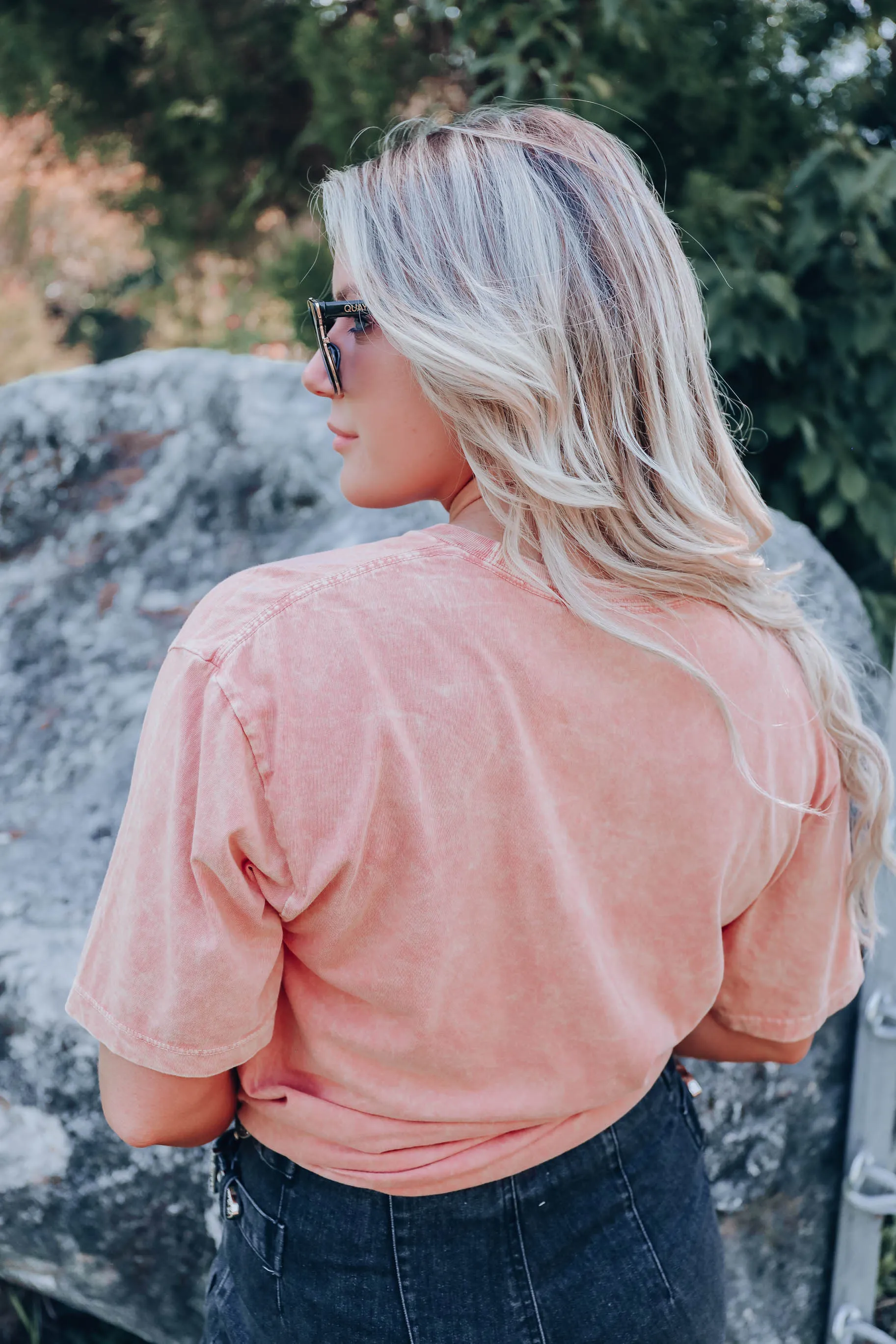 Freedom Rider Graphic Tee - Coral