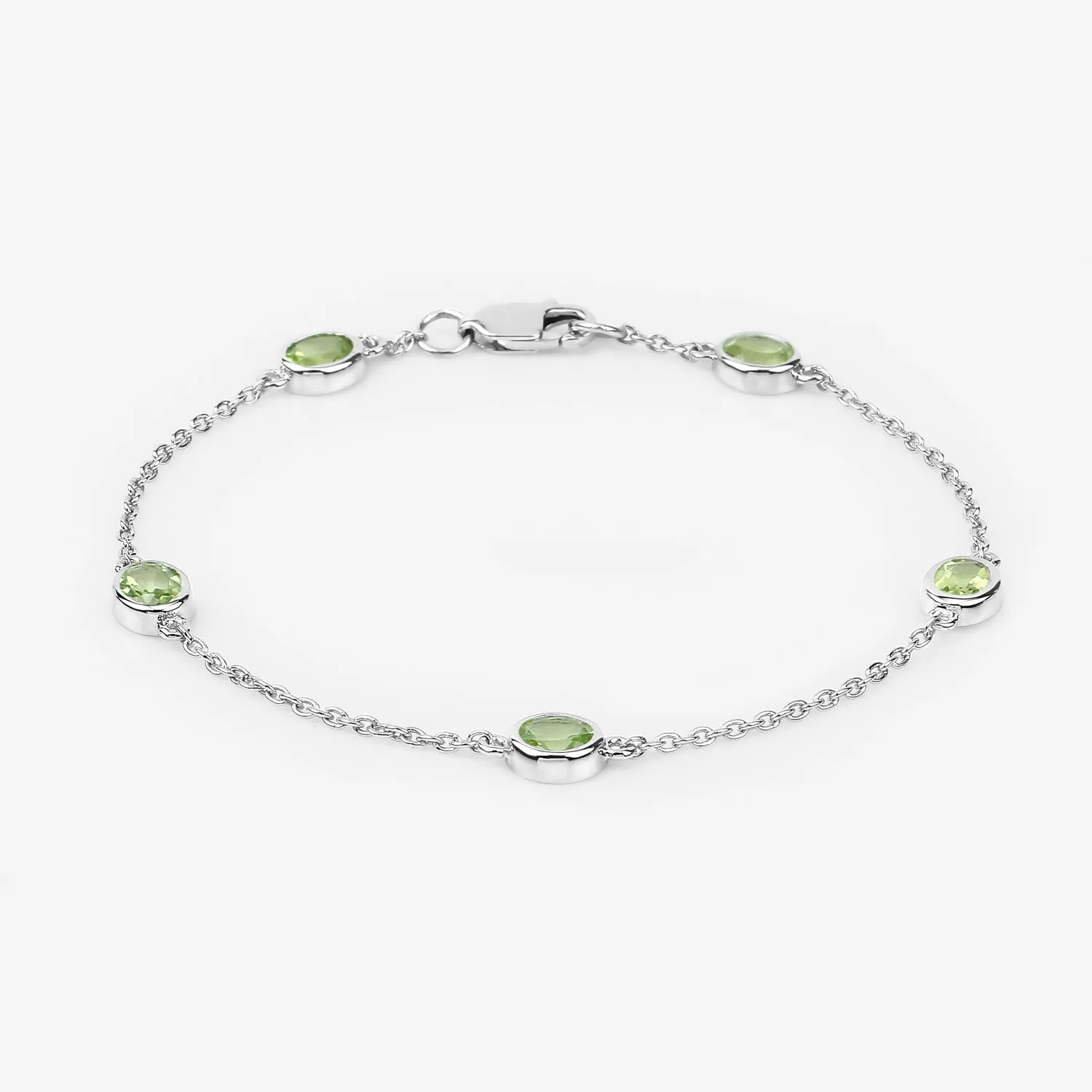Genuine Green Peridot By The Yard Bracelet