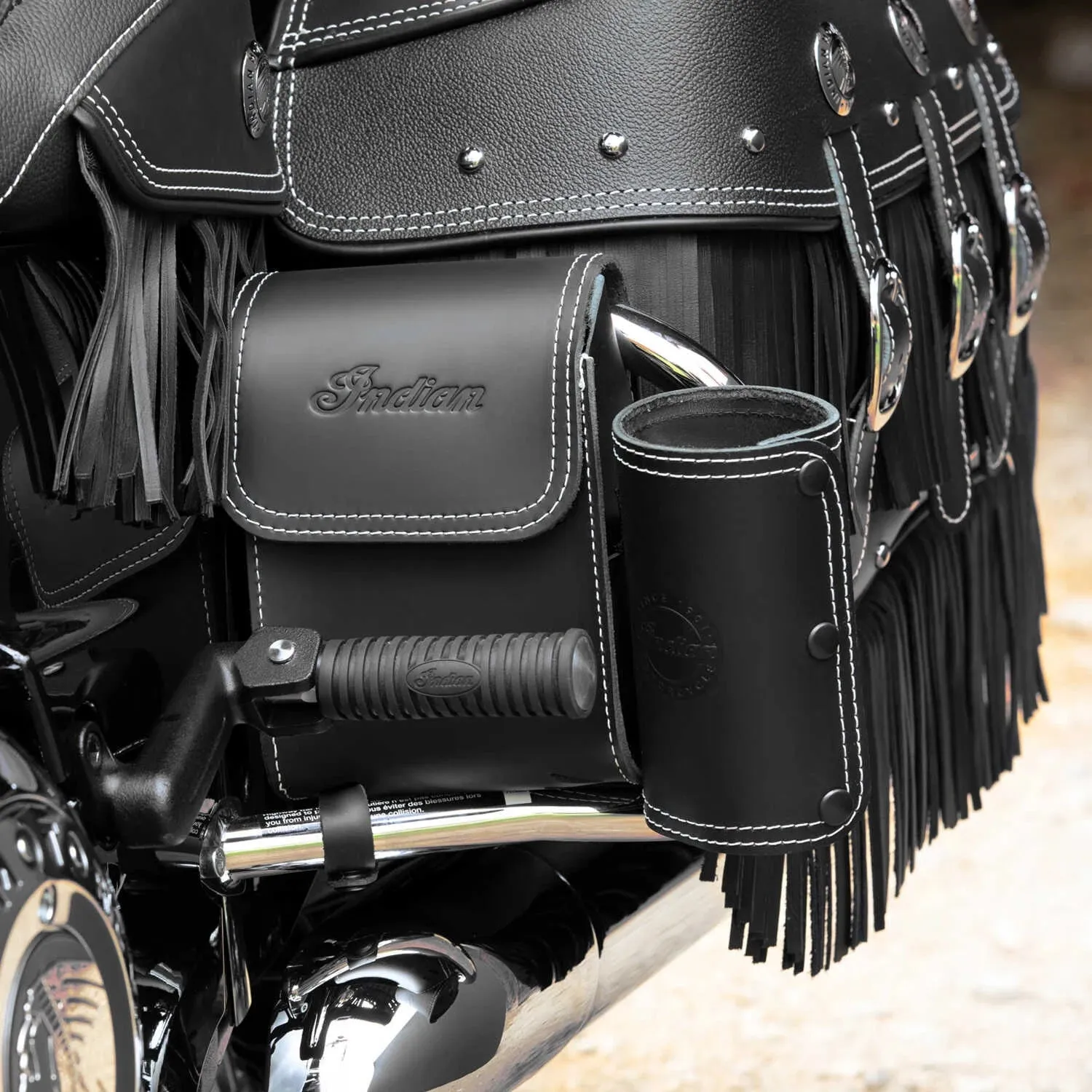 Genuine Leather Rear Highway Bar Bag