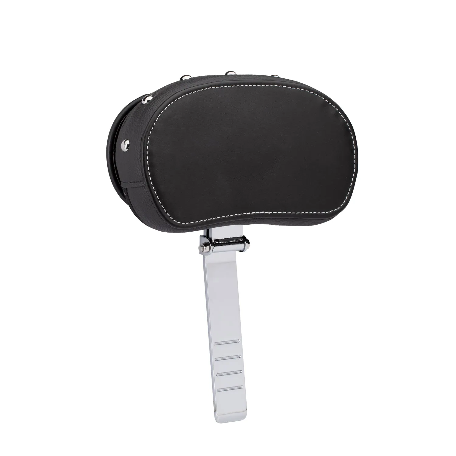 Genuine Leather Rider Backrest Pad, Black with Studs
